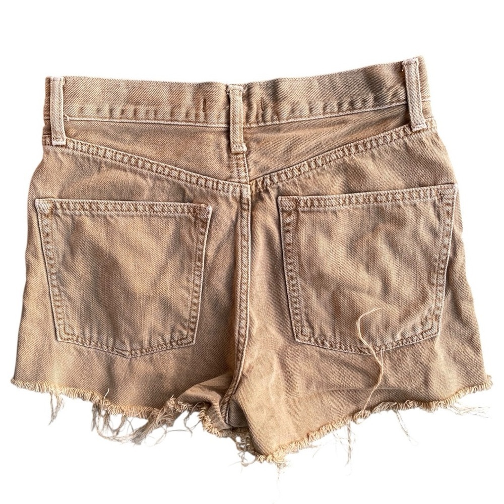 WE THE FREE Womens Denim Shorts Distressed Cut-Off Style in Tan Size 27 - Picture 7 of 7